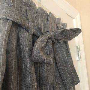 Gray & White Paper Bag Trousers